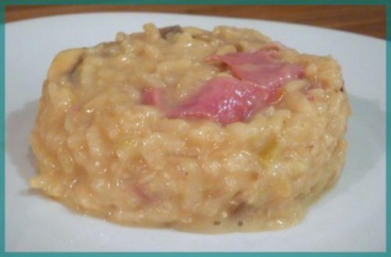 Risotto au parmesan et au jambon