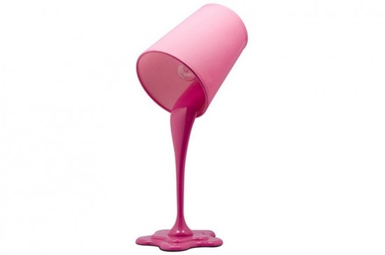 Lampe peinture fushia