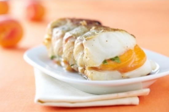 RÔTI DE CABILLAUD, ABRICOT ET ROQUETTE