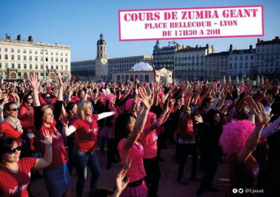 Danser pour elles: Zumba géante à la place Bellecour