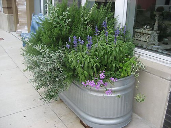 Galvanized Trough Planter Galvanized Trough Planter
