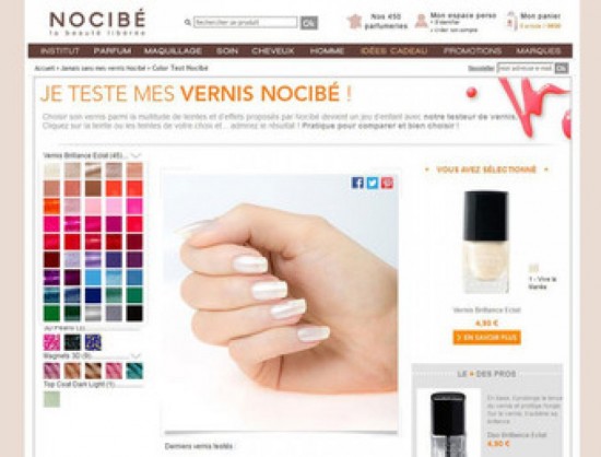 NOCIBÉ LANCE SA MANUCURE VIRTUELLE POUR TESTER DES VERNIS À VOLONTÉ NOCIBÉ LANCE SA MANUCURE VIRTUELLE POUR TESTER DES VERNIS À VOLONTÉ