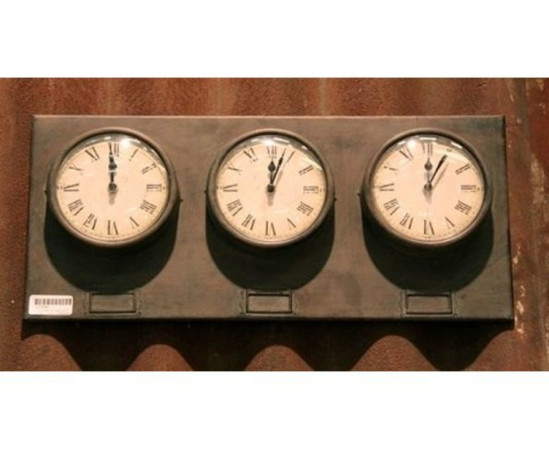 HORLOGES METAL TROIS CADRANS HORLOGES METAL TROIS CADRANS