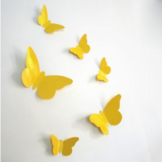 STICKER PAPILLON RELIEF JAUNE STICKER PAPILLON RELIEF JAUNE