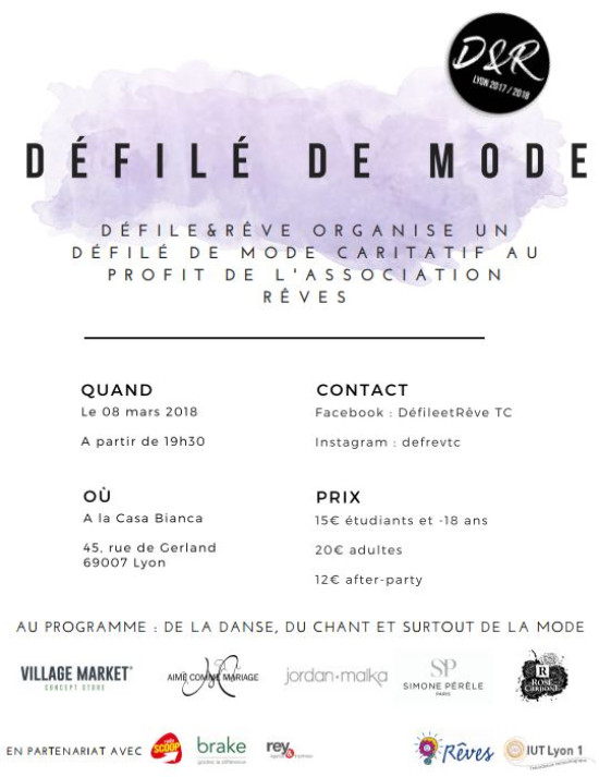 Défilé & Rêve: un défilé de mode au profit des enfants malades