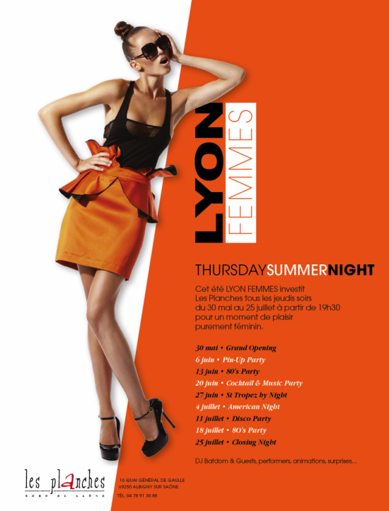 ANNULATION : Jeudi 30 Mai - Opening Soirées Lyon Femmes - Les Planches