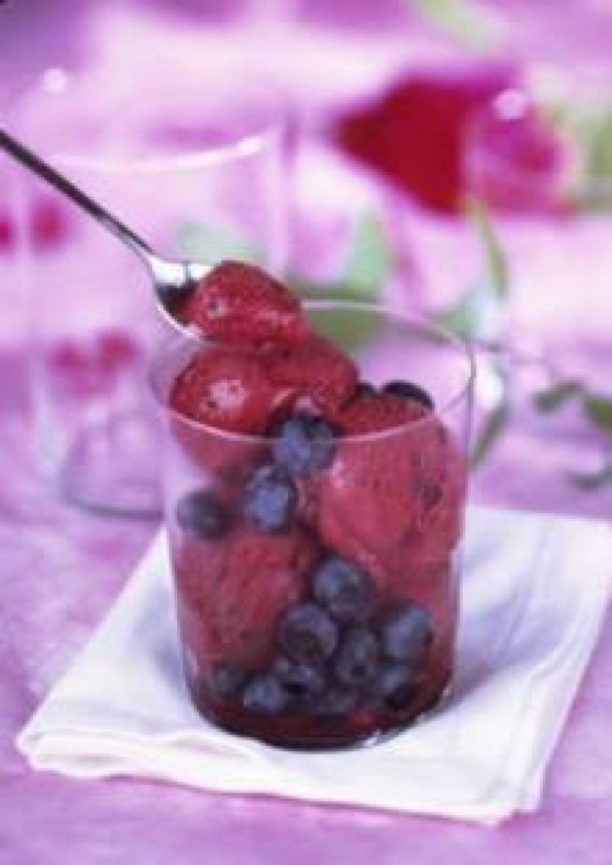 SORBET À LA MYRTILLE