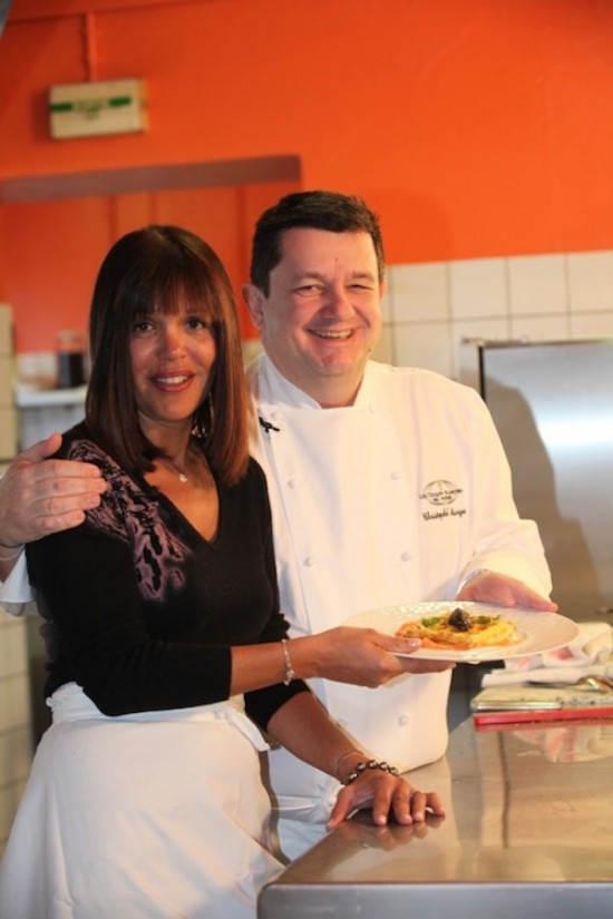 Catherine Nallet investit la cuisine du chef Christophe Marguin Catherine Nallet investit la cuisine du chef Christophe Marguin