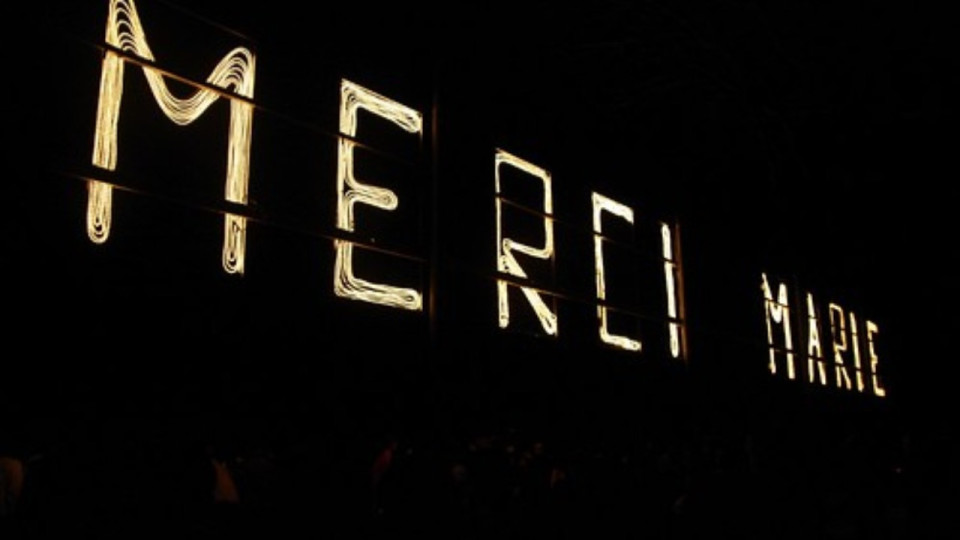 News : Illumination du Merci Marie
