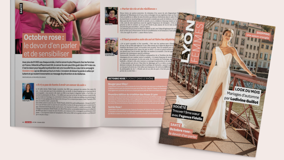 La parole aux combattantes du cancer du sein en octobre chez Lyon Femmes
