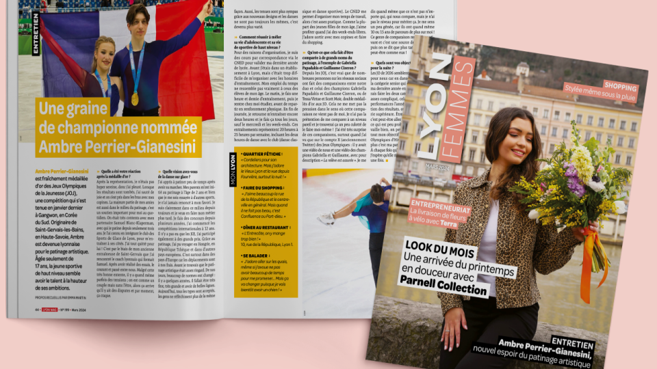 Ambre Perrier-Gianesini, nouvel espoir du patinage artistique, en mars chez Lyon Femmes