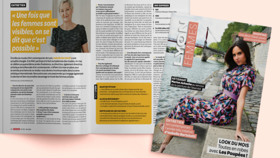 L’année très créative d’Isabelle Bertolotti en mai chez Lyon Femmes