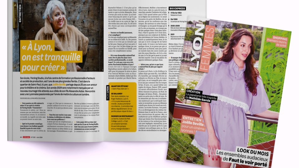 Joëlle Sevilla pour un cinéma lyonnais en juin chez Lyon Femmes