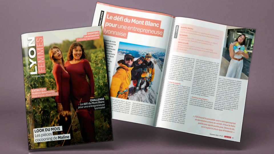 Le défi du Mont-Blanc pour une entrepreneuse lyonnaise : découvrez le supplément de novembre de Lyon Femmes