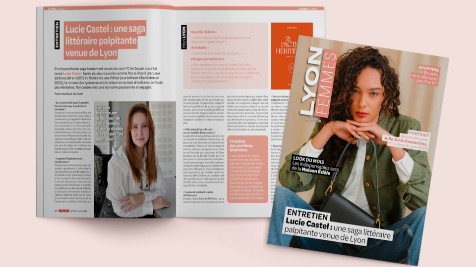 La saga &eacute;v&eacute;nement de Lucie Castel &agrave; d&eacute;couvrir en avril chez Lyon Femmes&nbsp;